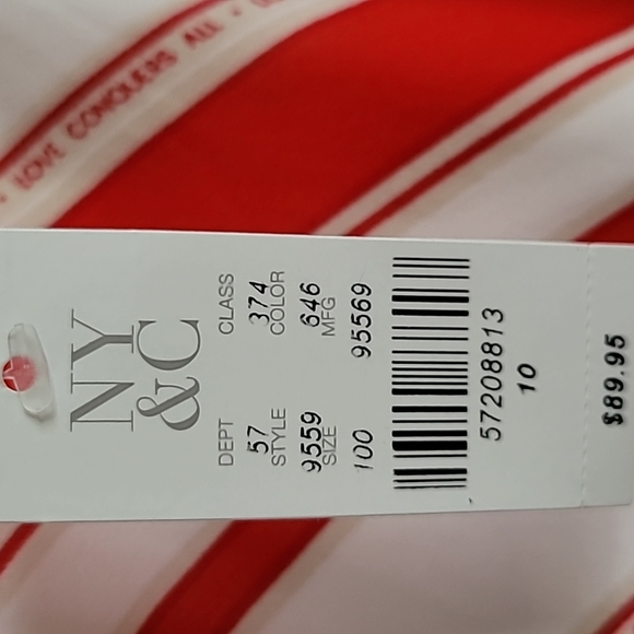 Red/white Size 10 full length skirt from New York and Company - Picture 4 of 4